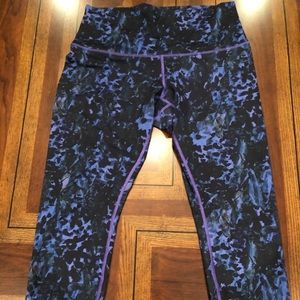 Lululemon black and purple wunder under luon